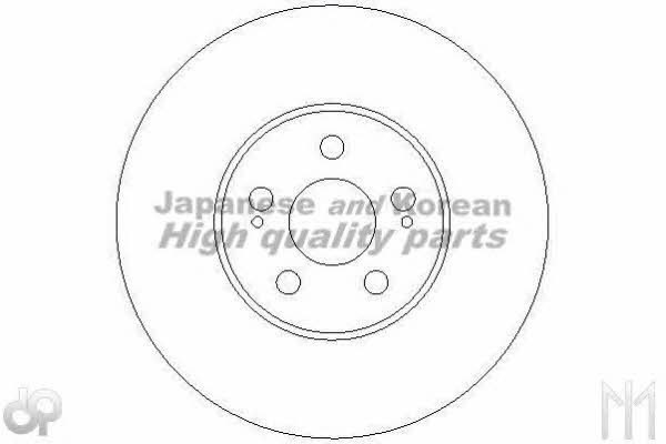 Ashuki 0990-1112 Front brake disc ventilated 09901112