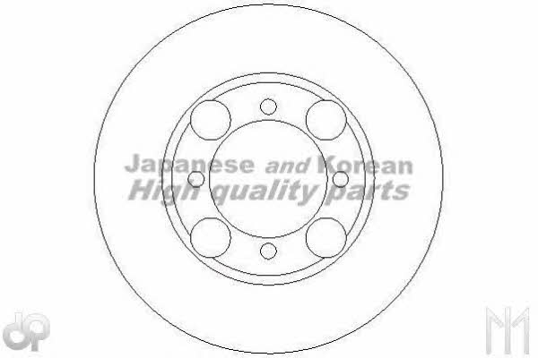 Ashuki 0990-3050 Front brake disc ventilated 09903050