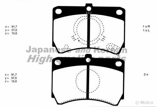 Ashuki M044-01 Brake Pad Set, disc brake M04401