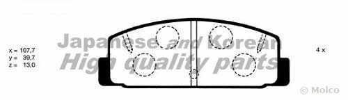 Ashuki M075-06 Brake Pad Set, disc brake M07506