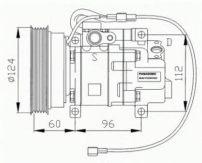 Ashuki M550-13 Compressor, air conditioning M55013