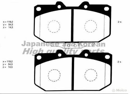 Ashuki N009-12 Brake Pad Set, disc brake N00912