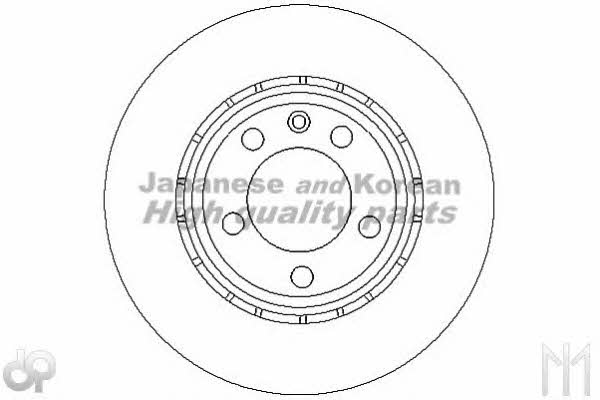 Ashuki 0990-7801 Front brake disc ventilated 09907801