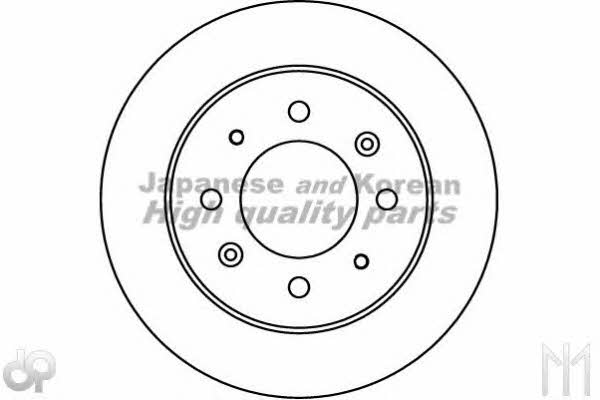 Ashuki 0993-2130 Rear brake disc, non-ventilated 09932130