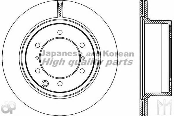 Ashuki 0993-2150 Rear ventilated brake disc 09932150