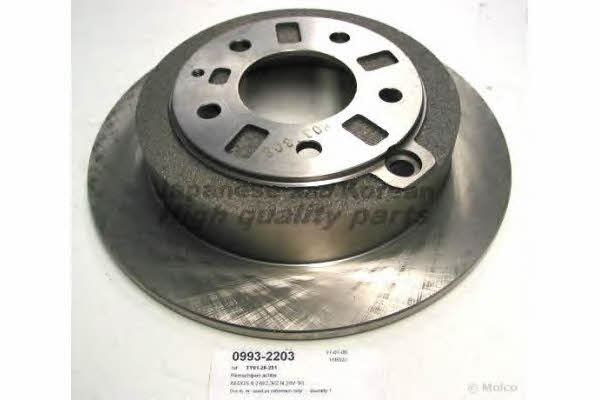 Ashuki 0993-2203 Rear brake disc, non-ventilated 09932203