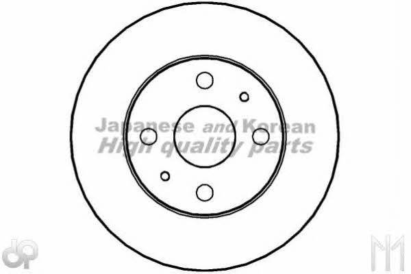 Ashuki 0993-3002 Rear brake disc, non-ventilated 09933002
