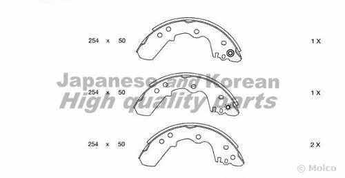 Ashuki 1050-5009 Brake shoe set 10505009