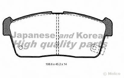 Ashuki 1080-1208 Brake Pad Set, disc brake 10801208