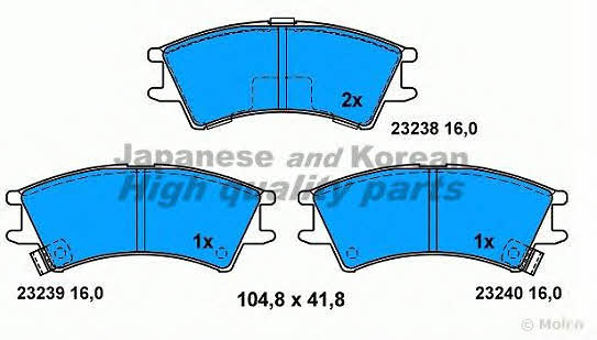 Ashuki 1080-4250 Brake Pad Set, disc brake 10804250