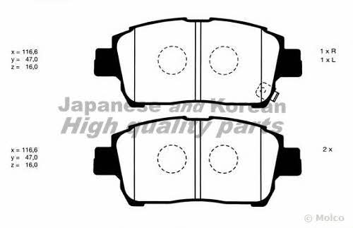 Ashuki 1080-8802 Brake Pad Set, disc brake 10808802