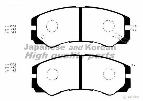 Ashuki 1080-9009 Brake Pad Set, disc brake 10809009
