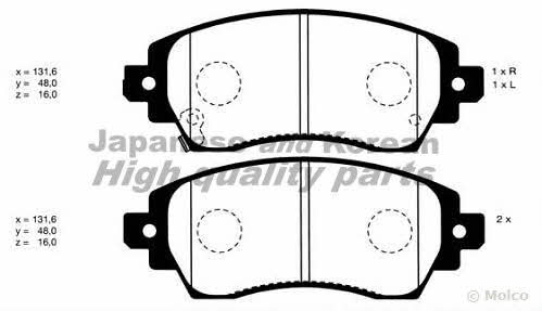 Ashuki 1080-9802 Brake Pad Set, disc brake 10809802
