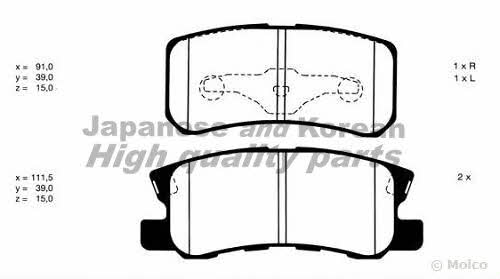 Ashuki 1083-0105 Brake Pad Set, disc brake 10830105