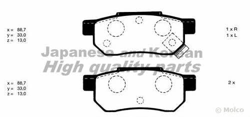 Ashuki 1083-1104 Brake Pad Set, disc brake 10831104