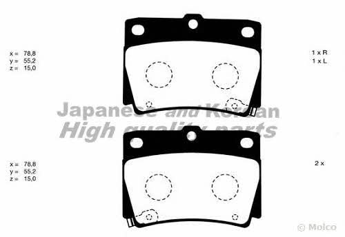Ashuki 1083-1105 Brake Pad Set, disc brake 10831105