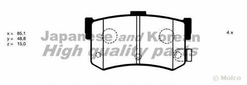 Ashuki 1083-2050 Brake Pad Set, disc brake 10832050