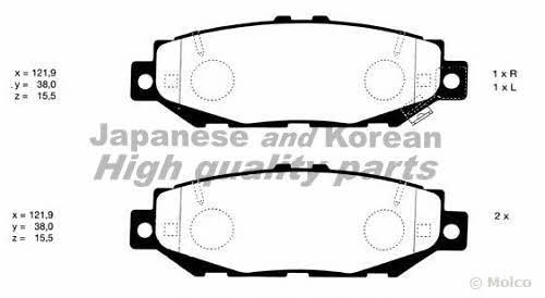 Ashuki 1083-6102 Brake Pad Set, disc brake 10836102