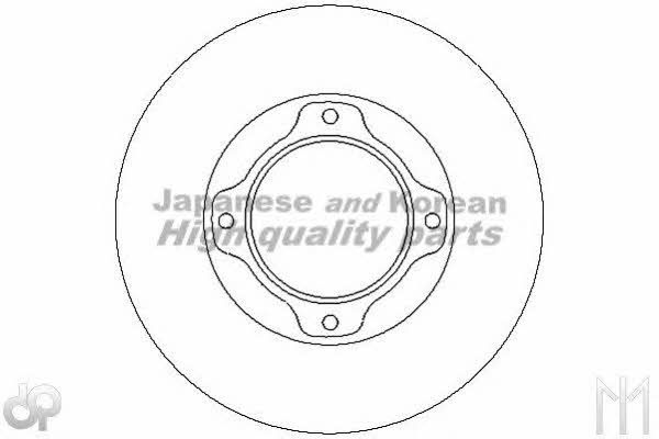Ashuki D098-50 Rear brake disc, non-ventilated D09850