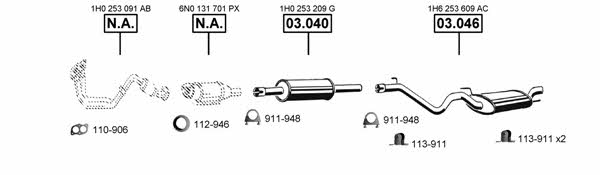 VA031740 Asmet Exhaust system