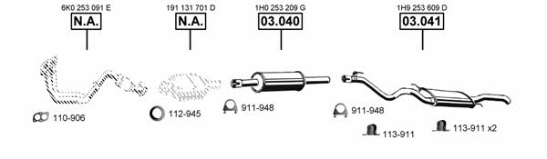 VA032170 Asmet Exhaust system