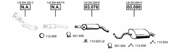 VA032430 Asmet Exhaust system