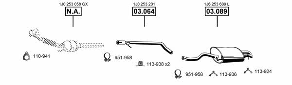 VA032530 Asmet Exhaust system