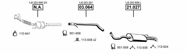 Asmet VA032710 Exhaust system VA032710