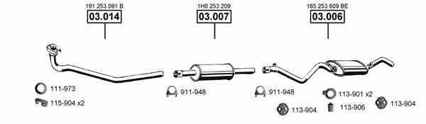  VA033245 Exhaust system VA033245