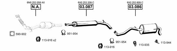 VA033580 Asmet Exhaust system