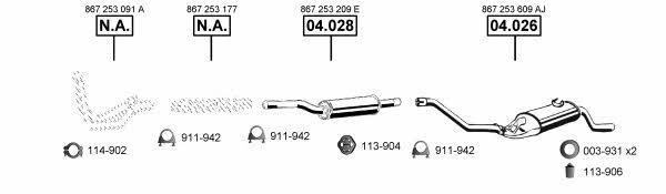 VA034800 Asmet Exhaust system