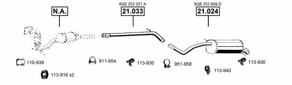 VA035080 Asmet Exhaust system