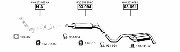 VA035150 Asmet Exhaust system