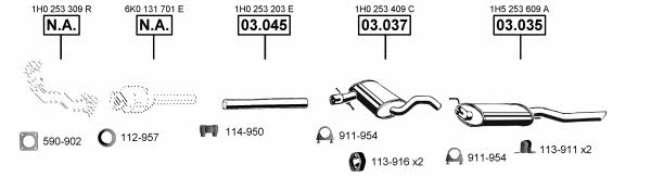 VA036705 Asmet Exhaust system