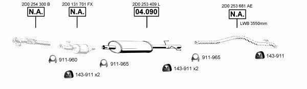 Asmet VA038080 Exhaust system VA038080