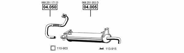 Asmet VA038345 Exhaust system VA038345