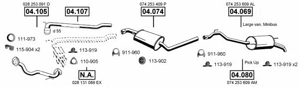 VA038555 Asmet Exhaust system