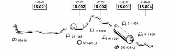 VO183040 Asmet Exhaust system