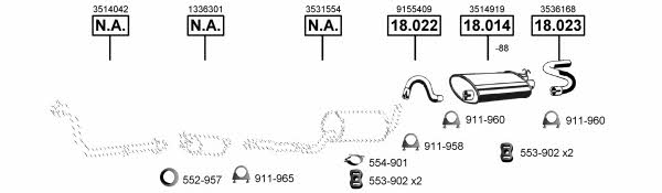 VO185080 Asmet Exhaust system