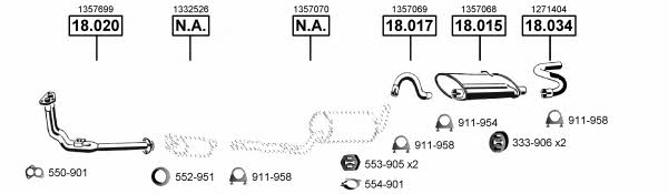  VO185100 Exhaust system VO185100