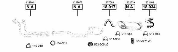 VO185150 Asmet Exhaust system