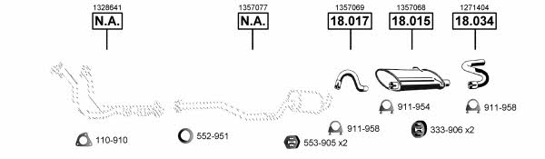  VO185400 Exhaust system VO185400