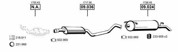 Asmet CI092170 Exhaust system CI092170