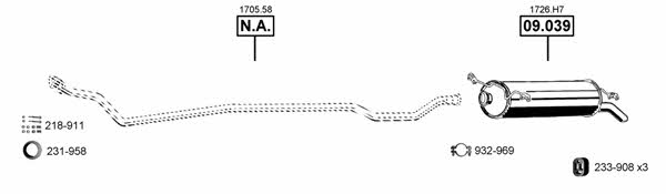 Asmet CI092180 Exhaust system CI092180