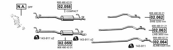 ME012400 Asmet Exhaust system