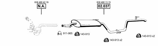 ME012610 Asmet Exhaust system