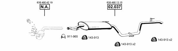 ME012645 Asmet Exhaust system