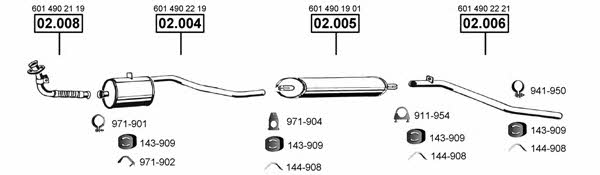 Asmet ME012865 Exhaust system ME012865