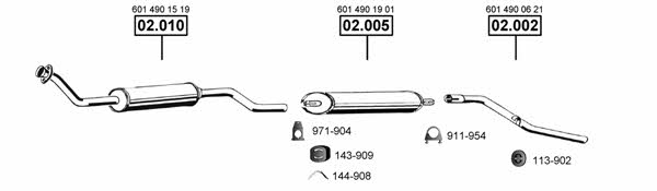 Asmet ME012915 Exhaust system ME012915