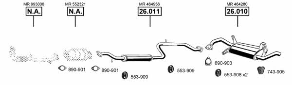 MI261510 Asmet Exhaust system